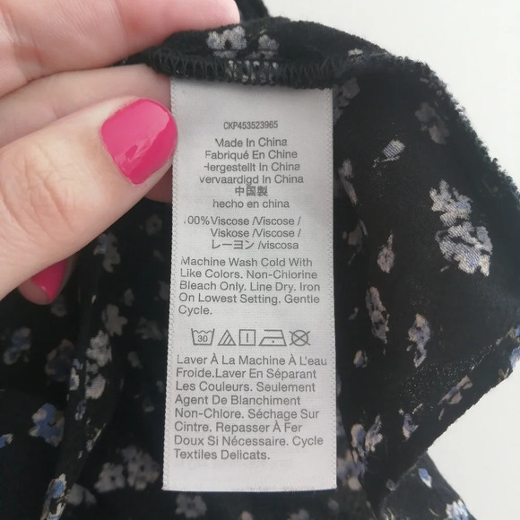 Madewell Ruffle Wrap Mini Skirt in Baby's Breath Blue Micro Floral 4 - Picture 12 of 16